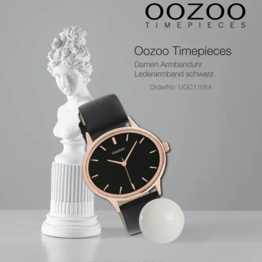 Oozoo Damen Armbanduhr Timepieces C11054 Analog Leder schwarz UOC11054