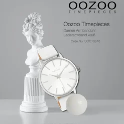 Oozoo Damen Armbanduhr Timepieces C10610 Analog Leder weiß UOC10610