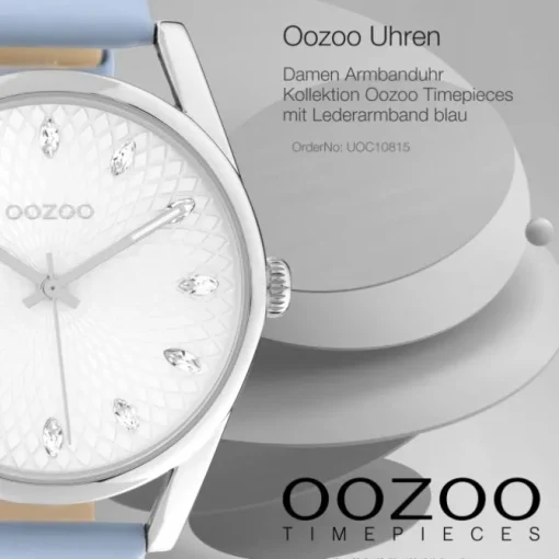 Oozoo Damen Armbanduhr Timepieces C10815 Analog Leder blau UOC10815