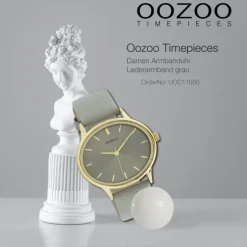 Oozoo Damen Armbanduhr Timepieces C11050 Analog Leder grau UOC11050