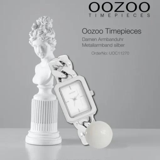 Oozoo Damen Armbanduhr Timepieces Analog Metall silber UOC11270