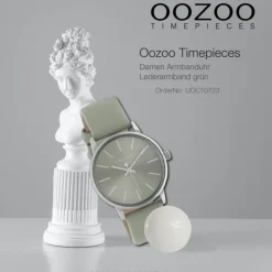 Oozoo Damen Armbanduhr Timepieces C10723 Analog Leder grün UOC10723