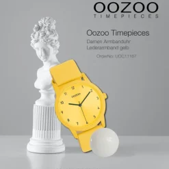 Oozoo Damen Armbanduhr Timepieces Analog Leder gelb UOC11167