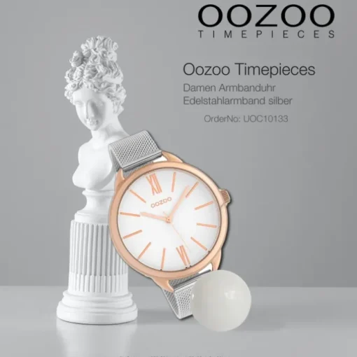Oozoo Damen Armbanduhr Timepieces C10133 Quarz Stahl silber UOC10133