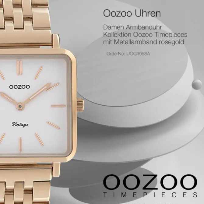 Oozoo Damen Armbanduhr Timepieces Analog Metall rosegold UOC9958A