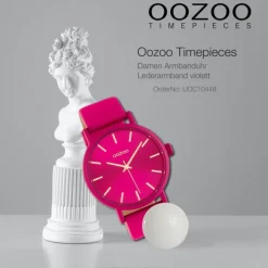 Oozoo Damen Armbanduhr Timepieces C10448 Quarz Leder fuchsia UOC10448
