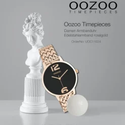 Oozoo Damen Armbanduhr Timepieces C11024 Analog Edelstahl roségold UOC11024