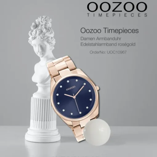 Oozoo Damen Armbanduhr Timepieces C10967 Analog Edelstahl roségold UOC10967
