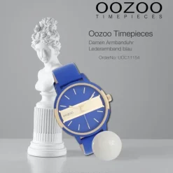 Oozoo Damen Armbanduhr Timepieces Analog Leder blau UOC11154