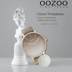 Oozoo Damen Armbanduhr Timepieces Analog Leder braun UOC10832