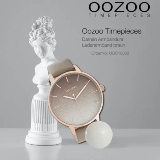 Oozoo Damen Armbanduhr Timepieces Analog Leder braun UOC10832