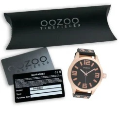 Oozoo Damen Armbanduhr Timepieces Analog Leder schwarz UOC1109A