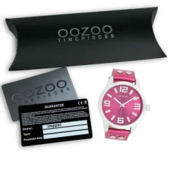 Oozoo Damen Armbanduhr Timepieces Analog Leder pink UOC1078A