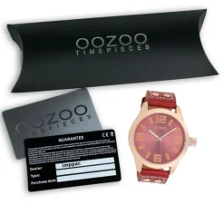 Oozoo Damen Armbanduhr Timepieces Analog Leder rot UOC1155A