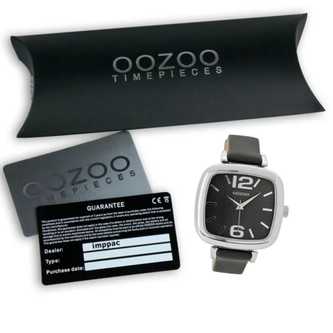 Oozoo Damen Armbanduhr Timepieces Analog Leder schwarz UOC9183A