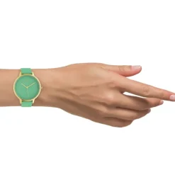 Oozoo Damen Armbanduhr Timepieces C10593 Analog Leder mintgrün UOC10593