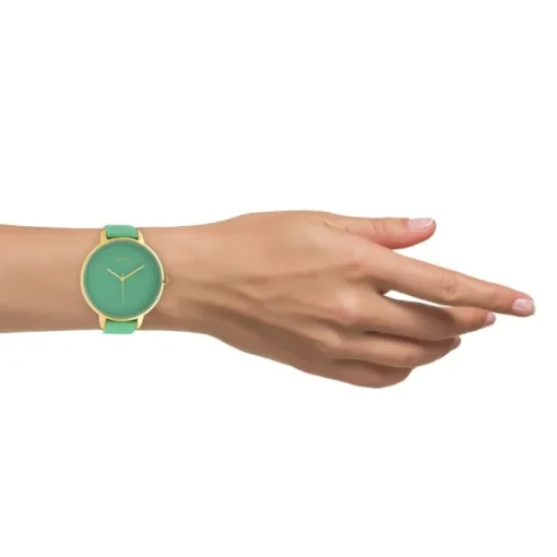 Oozoo Damen Armbanduhr Timepieces C10573 Analog Leder hellgrün UOC10573