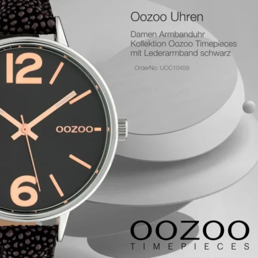 Oozoo Damen Armbanduhr Timepieces C10459 Analog Leder schwarz braun UOC10459