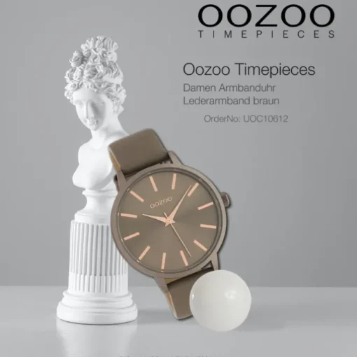 Oozoo Damen Armbanduhr Timepieces C10612 Analog Leder braun taupe UOC10612
