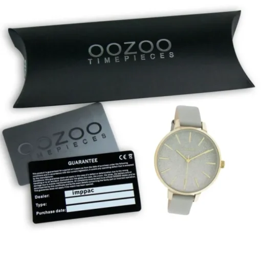 Oozoo Damen Armbanduhr Timepieces C11031 Analog Leder grau UOC11031