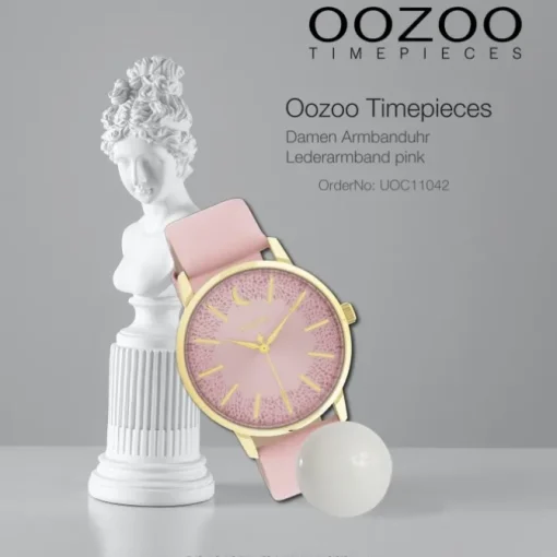 Oozoo Damen Armbanduhr Timepieces C11042 Analog Leder pink UOC11042