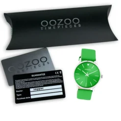 Oozoo Damen Armbanduhr Timepieces C10988 Analog Leder grün UOC10988
