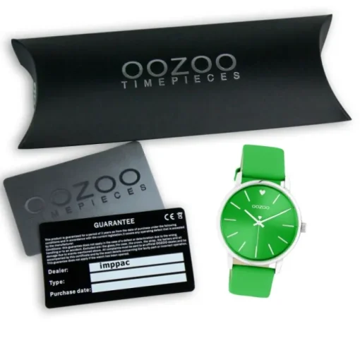 Oozoo Damen Armbanduhr Timepieces C10988 Analog Leder grün UOC10988