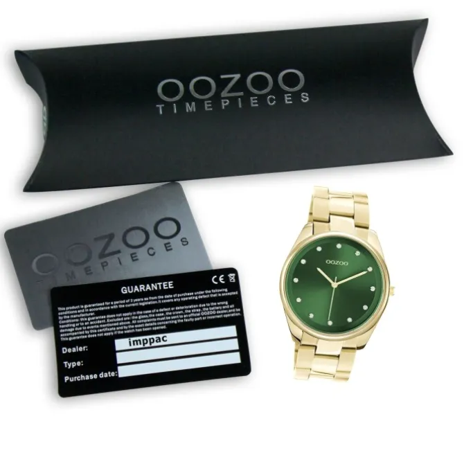 Oozoo Damen Armbanduhr Timepieces C10966 Analog Edelstahl gold UOC10966