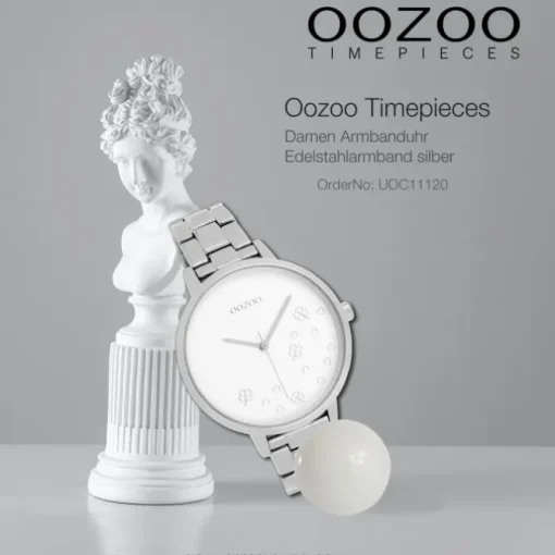 Oozoo Damen Armbanduhr Timepieces Analog Edelstahl silber UOC11120
