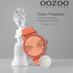 Oozoo Damen Armbanduhr Timepieces Analog Leder orange UOC10447
