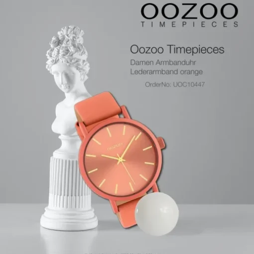 Oozoo Damen Armbanduhr Timepieces Analog Leder orange UOC10447