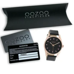 Oozoo Damen Armbanduhr Timepieces C10819 Analog Leder schwarz UOC10819