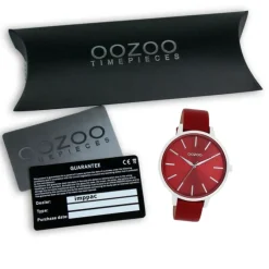 Oozoo Damen Armbanduhr Timepieces Analog Leder rot UOC11299