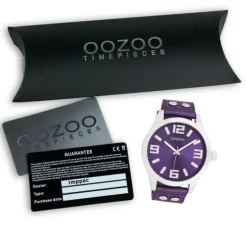 Oozoo Damen Armbanduhr Timepieces Analog Leder lila UOC1080A