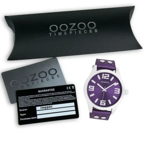 Oozoo Damen Armbanduhr Timepieces Analog Leder lila UOC1080A