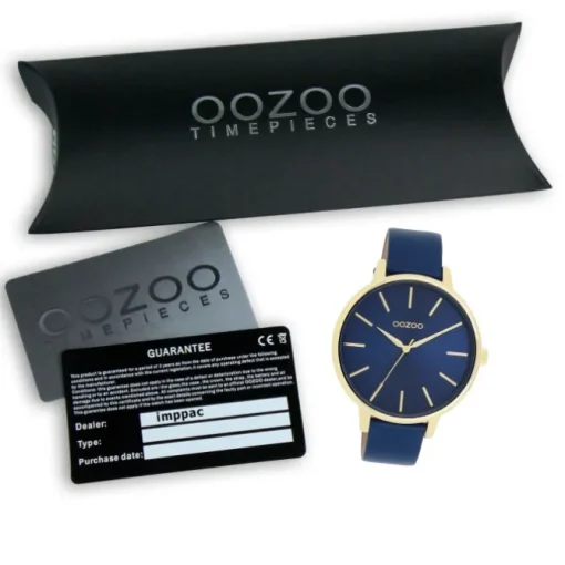 Oozoo Damen Armbanduhr Timepieces Analog Leder blau UOC11292