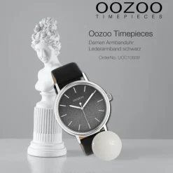 Oozoo Damen Armbanduhr Timepieces C10939 Analog Leder schwarz UOC10939