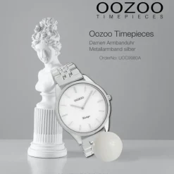 Oozoo Damen Armbanduhr Timepieces Analog Metall silber UOC9980A