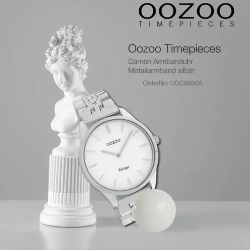 Oozoo Damen Armbanduhr Timepieces Analog Metall silber UOC9980A
