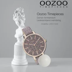 Oozoo Damen Armbanduhr Timepieces C11032 Analog Leder mehrfarbig UOC11032