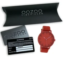 Oozoo Damen Armbanduhr Timepieces Analog Leder rot UOC10381