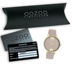 Oozoo Damen Armbanduhr Timepieces Analog Leder taupe braun UOC11342