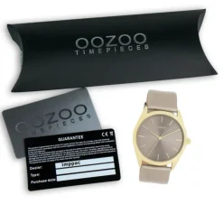 Oozoo Damen Armbanduhr Timepieces Analog Leder taupe braun UOC11333