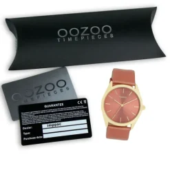 Oozoo Damen Armbanduhr Timepieces Analog Leder rot UOC11334