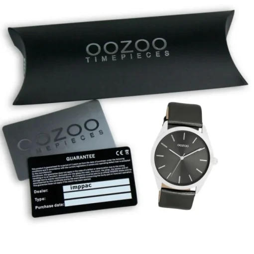 Oozoo Damen Armbanduhr Timepieces Analog Leder schwarz UOC11338