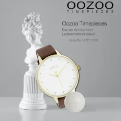 Oozoo Damen Armbanduhr Timepieces C11038 Analog Leder braun UOC11038