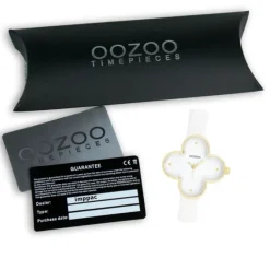 Oozoo Damen Armbanduhr Timepieces Analog Lederband weiß UOC11520