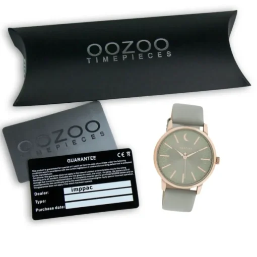 Oozoo Damen Armbanduhr Timepieces C11040 Analog Leder grau UOC11040