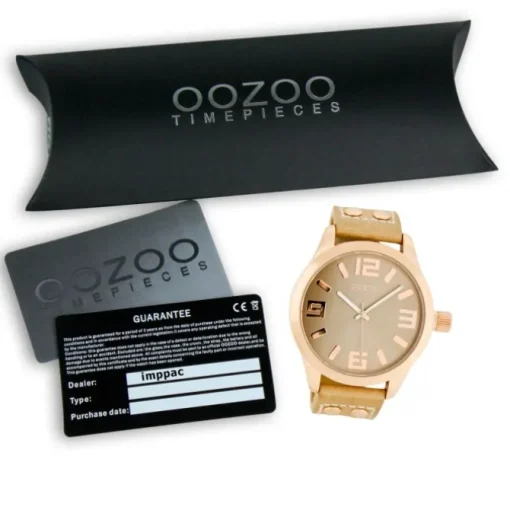 Oozoo Damen Armbanduhr Timepieces C1151 46mm Quarz Leder sand UOC1151