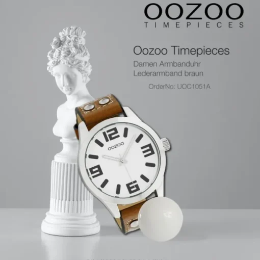 Oozoo Damen Armbanduhr Timepieces C1051 Analog Leder braun UOC1051A